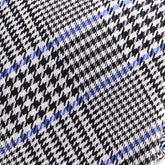 Black and Blue Lined Check Silk Tie - Tie Doctor